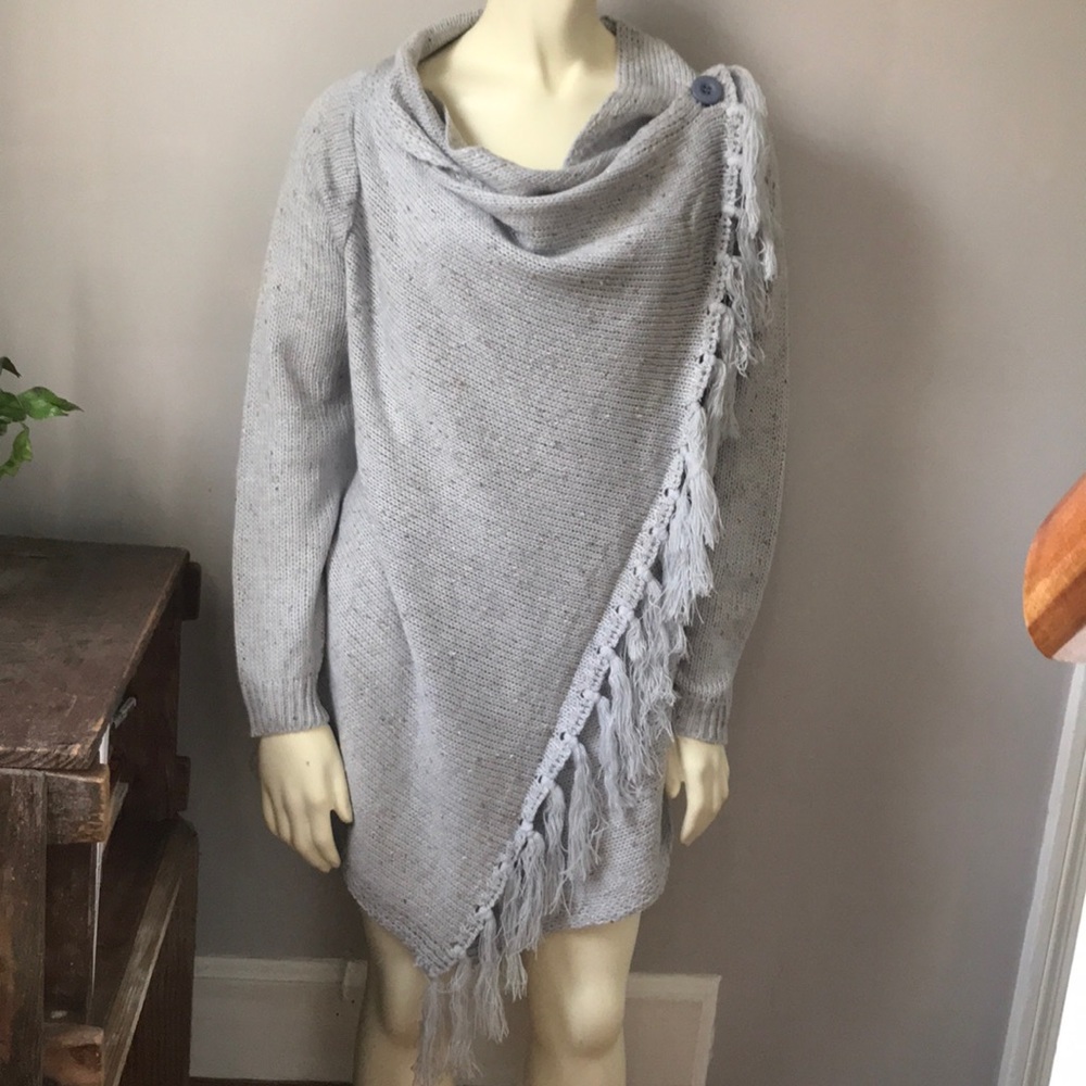 Handmade knitted sweater wrap